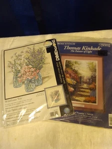 2New-Wild Flower Trio/The Garden Of Promise-Counted Cross Stitch Embroidery Kits - Picture 1 of 11