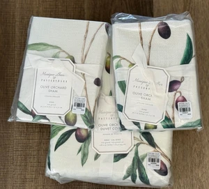 Pottery Barn Monique Lhuillier Olive Orchard King Bettdecke 2 Kissenbezüge - Bild 1 von 1