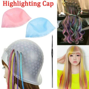 1Pc Silicone Cap Hair Coloring Highlighting Dye Cap Frosting & Meal SEzh - Picture 1 of 12