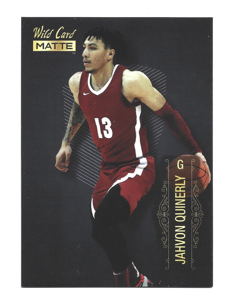2022-23 Wild Card Matte Draft Black MB-31 Jahvon Quinerly Alabama Crimson Tide - Image 1 of 1