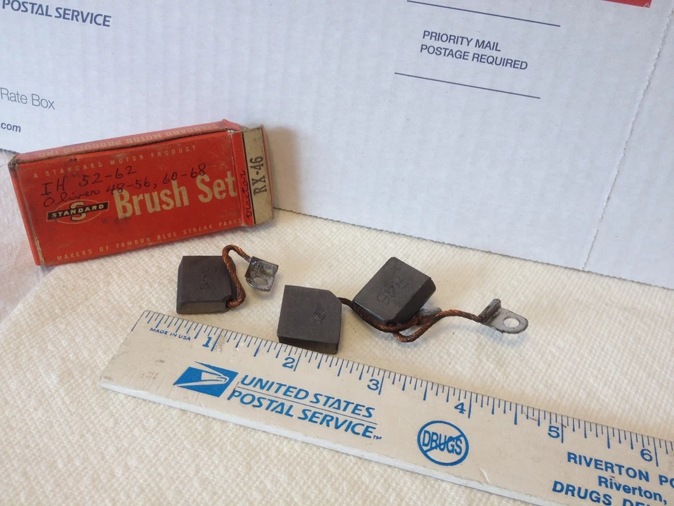 Oliver, IH, AC,  generator brushes,  NOS.   Item:  6680 - Image 1 of 1