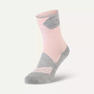 SealSkinz Bircham Waterproof All Weather Ankle Length Socks - Pink / Grey Marl - Picture 1 of 3