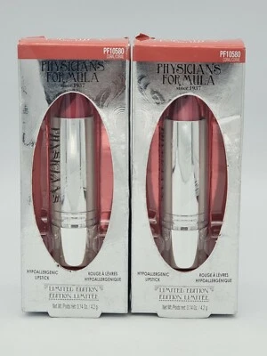  PHYSICIANS FORMULA HYPOALLERGENIC LIPSTICK PF10580  CORAL. QTY:2 - Image 1 of 4