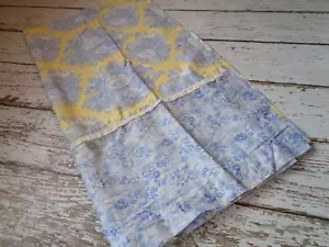 APRIL CORNELL Floral Toile Cortina de Ducha Amarillo Azul Tela Algodón NUEVO - Imagen 1 de 9