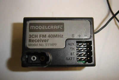 Receptor RC RX Modelcraft 40Mhz 3 canales sin/cristal sin probar Foto 1 de 2