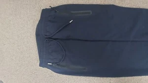 navy blue slim fit track bottoms - Picture 1 of 8