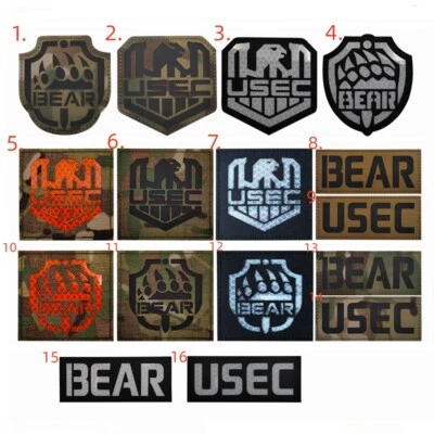 IR Reflective FSB Russia KGB USEC BEAR Hook Loop Patch Tactical Fastener Badge - Image 1 of 4