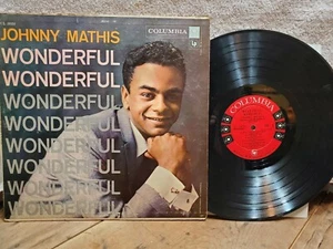 Johnny Mathis Wonderful Wonderful 1957 Vintage Vinyl Record Used - Imagen 1 de 9