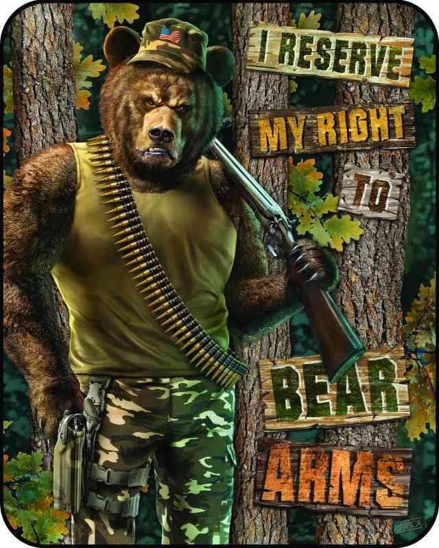 RESERVO MI DERECHO A PORTAR ARMAS MANTA CAMA TAMAÑO QUEEN SUAVE PESO MEDIO 79X96" Foto 1 de 1