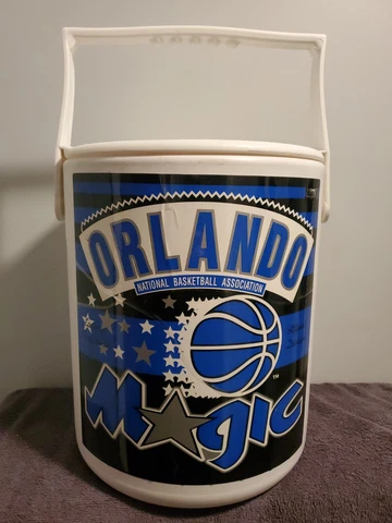 RARE 90's ORLANDO MAGIC Large Round Cooler W Handle Cool Stuff Corp NBA Cover