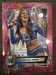 2025 Topps Chrome WWE #104 Chelsea Green Pink Shimmer Refractor – Smackdown - Picture 1 of 2