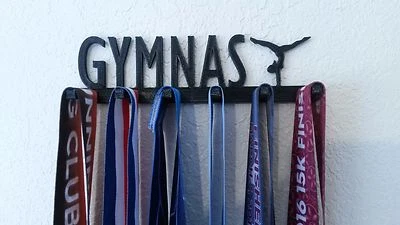 Gymnastics Gymnast MEDAL SPORTS DISPLAY RACK HOLDER HANGER for Gymnasts  - Image 1 of 4
