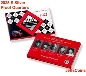 2025 S SILVER Quarters Proof Set Wells Low Rubin Milburn Gibson with Box COA 5 - Picture 1 of 24