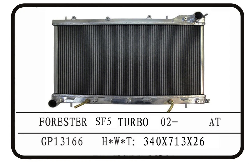 GOLPHER SUBARU FORESTER GT SF5 TURBO 97-02 AT/MT FULL ALLOY RADIATOR 26MM CORE - image 1 of 1