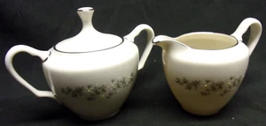 Very Nice LENOX Brookdale Pattern Creamer & Sugar w/Lid - Picture 1 of 6