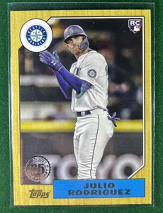 2022 Topps Update Julio Rodriguez 1987 Topps #87TBU-44 Mariners RC SP - Picture 1 of 2