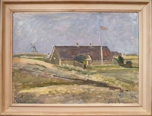 JACOB AGERSNAP! LANDSCAPE WITH FARMHOUSE FROM THE ISLAND FANO- DK - Picture 1 of 5