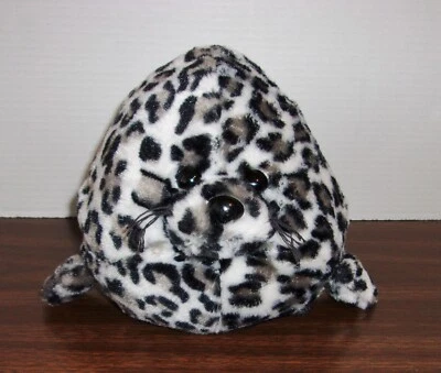 Unipak Gray /Black/White Speckled Fat Round Baby Seal - 8" tall & 8" wide - Image 1 of 4