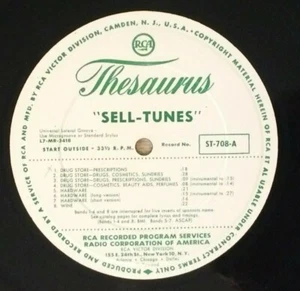 Radio Commercials Jingles 12" Perfume Cosmetics Sundries Beauty Aids VG+ - Picture 1 of 3