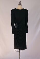 vintage RIMINI 1980s does 40s black film noir sequin detail dress M