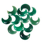 12 Pcs Natural Green Onyx Moon 26mm-29mm Beautiful Loose Gemstones Wholesle Lot