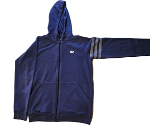 ADIDAS FULL ZIP BLUE HOODIE YOUTH 15/16 XL - Picture 1 of 13