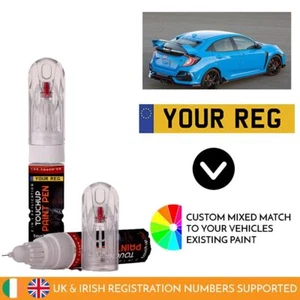 Touch Up Paint Pen For Honda Civic Mixed By Car Registration Reg Numberplate - Picture 1 of 6