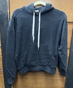 Rag & Bone Hoodie Women's Medium Black City Terry Organic Cotton - Picture 1 of 9