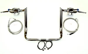 14 x 1.5 Pre Wired Handlebar Kit SS Lines Plug n Play 17-20 Harley Ultra Classic - Picture 1 of 3