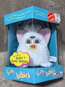New in Box 1999 Furby Babies 70-940 White Snowball C276AD2599 Brown Eyes Sealed - Picture 1 of 7