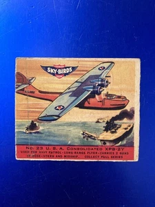 1941 Goudey Sky-Birds Gum R137 #23 USA Consolidated XPB-2Y - Picture 1 of 2