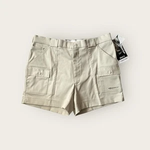 Sportif USA Original Shorts Cargo Mens Size 38 Ecru Logo Zip Pockets Hiking New - Picture 1 of 8