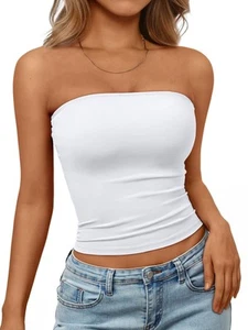 Women's Strapless Tube Tops Backless Crop Tops Summer Fashion 2025 - Picture 1 of 6