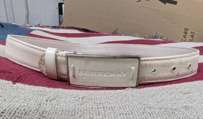 Cinturón Burberry de cuero blanco 32/80 Foto 1 de 4