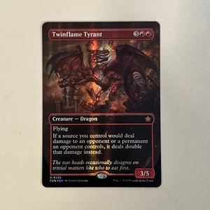 MTG Borderless Mana Foil Twinflame Tyrant NM Unplayed Foundations - Picture 1 of 8