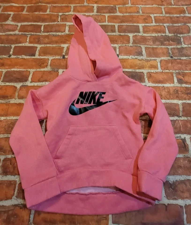 Nike Girls Pink Hoodie Sweatshirt Sz 5 - Image 1 of 1