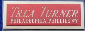 TREA TURNER PHILLIES NAMENSSCHILD FÜR HANDSIGNIERTES signiertes Baseball Display WÜRFEL ETUI - Bild 1 von 5