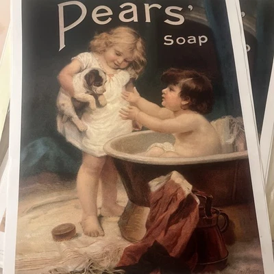 梨香皂复古石版印刷意大利 Arti Grafiche Ricordi 1988 大号印花 — 第 1/4 张图片