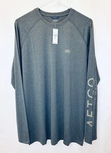 NWT AFTCO SAMURAI SUN SHIRT - MEN’S SIZE LARGE - GREY WITH TAN LOGO - Picture 1 of 6