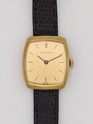 Винтажные швейцарские ручные часы ETERNA 22 мм позолота 17 камней. Exc Cond. Точный. - Изображение 1 из 4