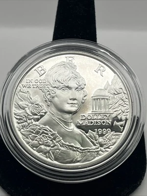 1999-P Dolley Madison Silver Dollar Proof US Mint $1 Commemorative - Image 1 of 2