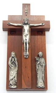 Juego de velas de agua bendita crucifijo católico Jesús/María/José enfermo de colección RARO - Imagen 1 de 9