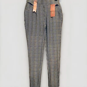 NWT Indero Scuba Black & White Plaid Stretch Pants Size L-XL - Picture 1 of 9