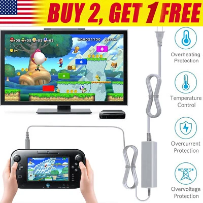 Charger for Nintendo Wii U Gamepad Charging AC Adapter Power Supply Wall Plug - Image 1 of 4