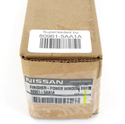 Panel de moldura interruptor puerta izquierda conductor Nissan 80961-5AA1A genuino fabricante de equipos originales 2017-2022 Murano Foto 1 de 4