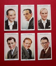 WILLS  SIX 1934 SERIES 1  CIGARETTE CARDS RADIO  CELEBRITIES   45-46-47-48-49-50