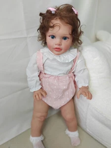 26in Finished Reborn Baby Doll Toddler Rooted Hair Lifelike 3D Skin Girls Gifts - Picture 1 of 10