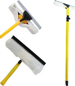 Kit de limpieza de vidrio para ventanas de 3,5 metros limpiador telescópico de escobilla de poste extensible - Imagen 1 de 5