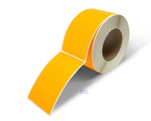 3 X 5 pegatinas rectangulares 500 etiquetas permanentes naranja fluorescente - Imagen 1 de 5