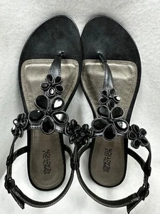 WOMENS KENNETH COLE Reaction SANDALS SHINE ON BMT -Black 10M - Picture 1 of 6